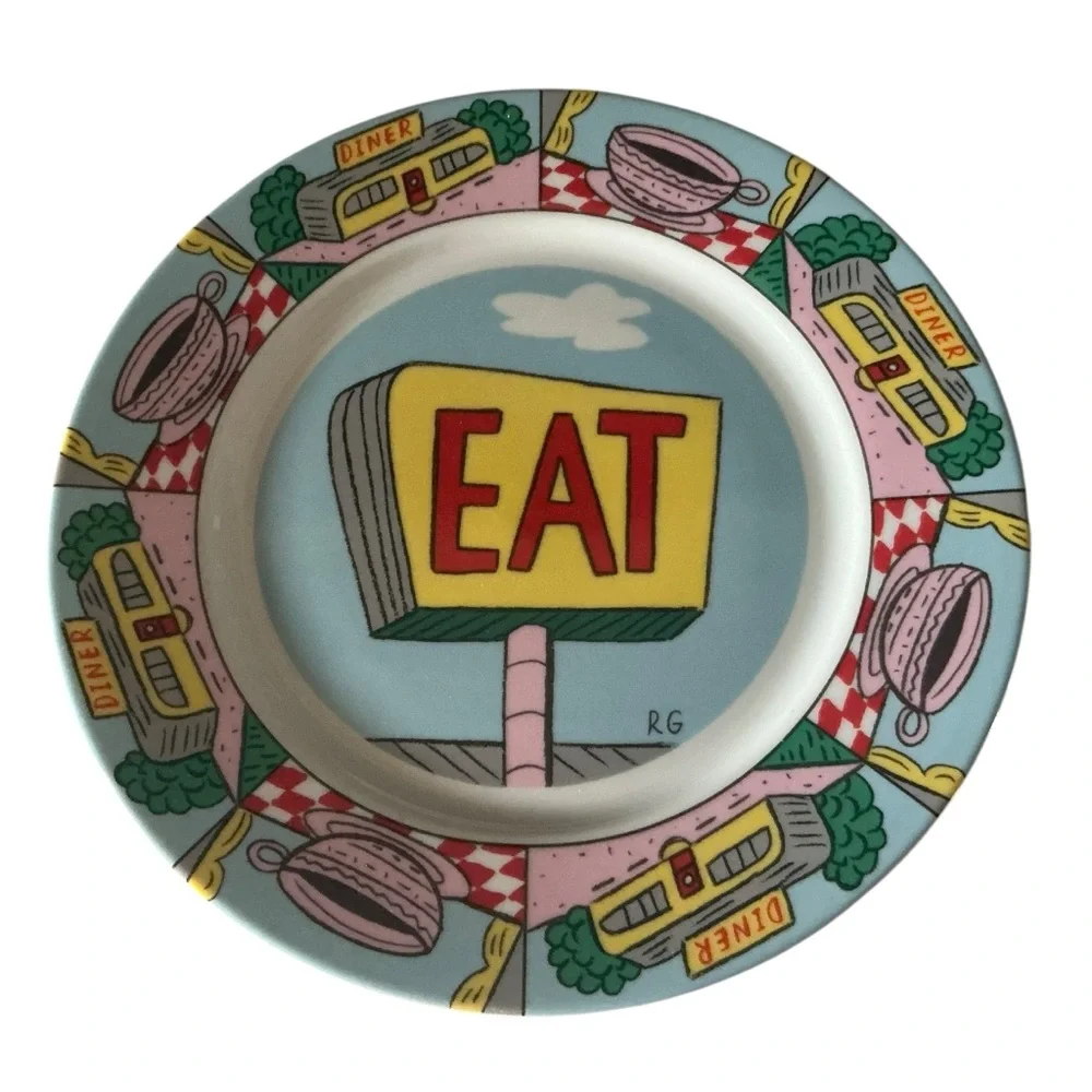 1987 vintage BLOCK SPAL Portugal EAT N DRINK 8” salad appetizer plate